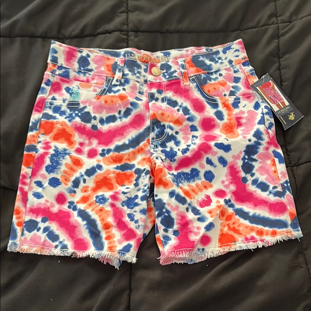 Vibrant Tie-Dye Girls Shorts